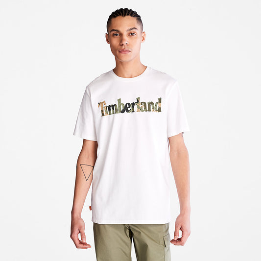 Timberland Mens Camo-Logo T-Shirt for Men in White