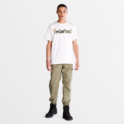 Timberland Mens Camo-Logo T-Shirt for Men in White