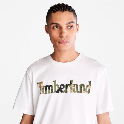 Timberland Mens Camo-Logo T-Shirt for Men in White