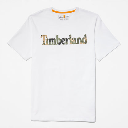 Timberland Mens Camo-Logo T-Shirt for Men in White
