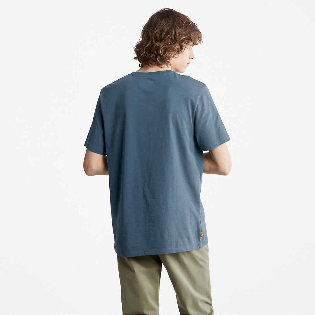 Timberland Mens Camo-Logo T-Shirt for Men in Blue