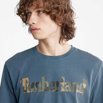 Timberland Mens Camo-Logo T-Shirt for Men in Blue