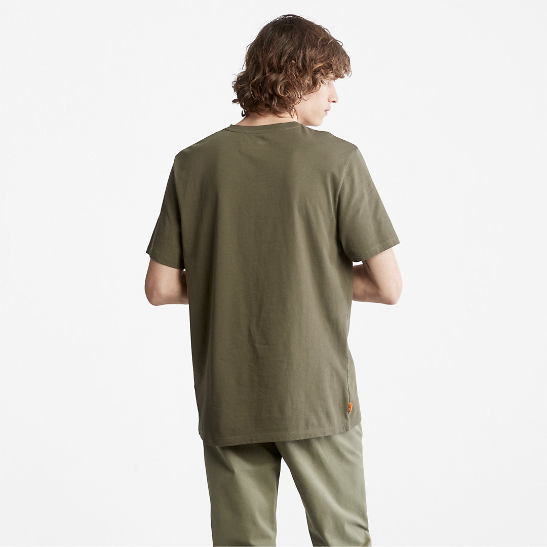 Timberland Mens Camo-Logo T-Shirt for Men in Dark Green