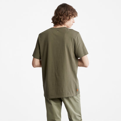Timberland Mens Camo-Logo T-Shirt for Men in Dark Green