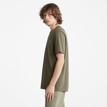 Timberland Mens Camo-Logo T-Shirt for Men in Dark Green