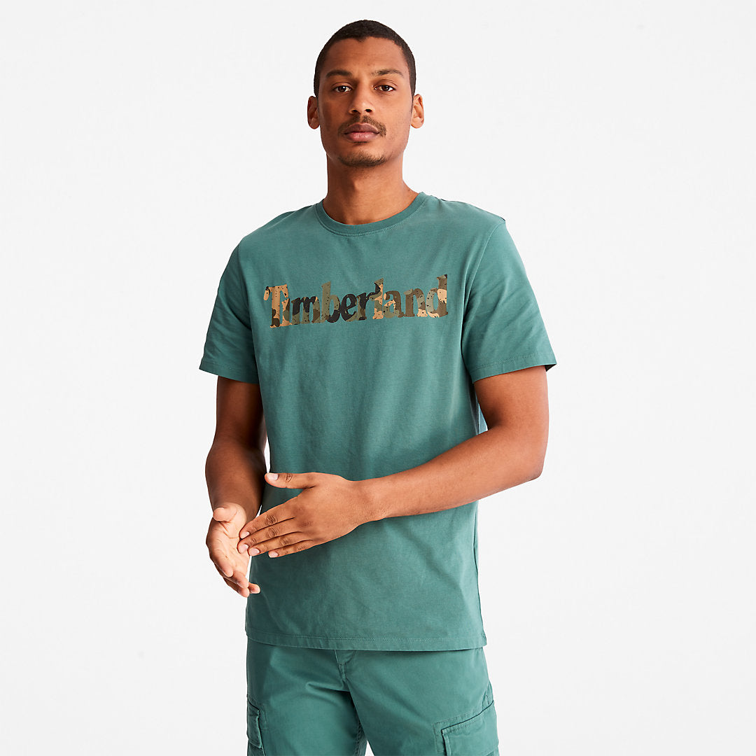 Timberland Mens Camo-Logo T-Shirt for Men in Green