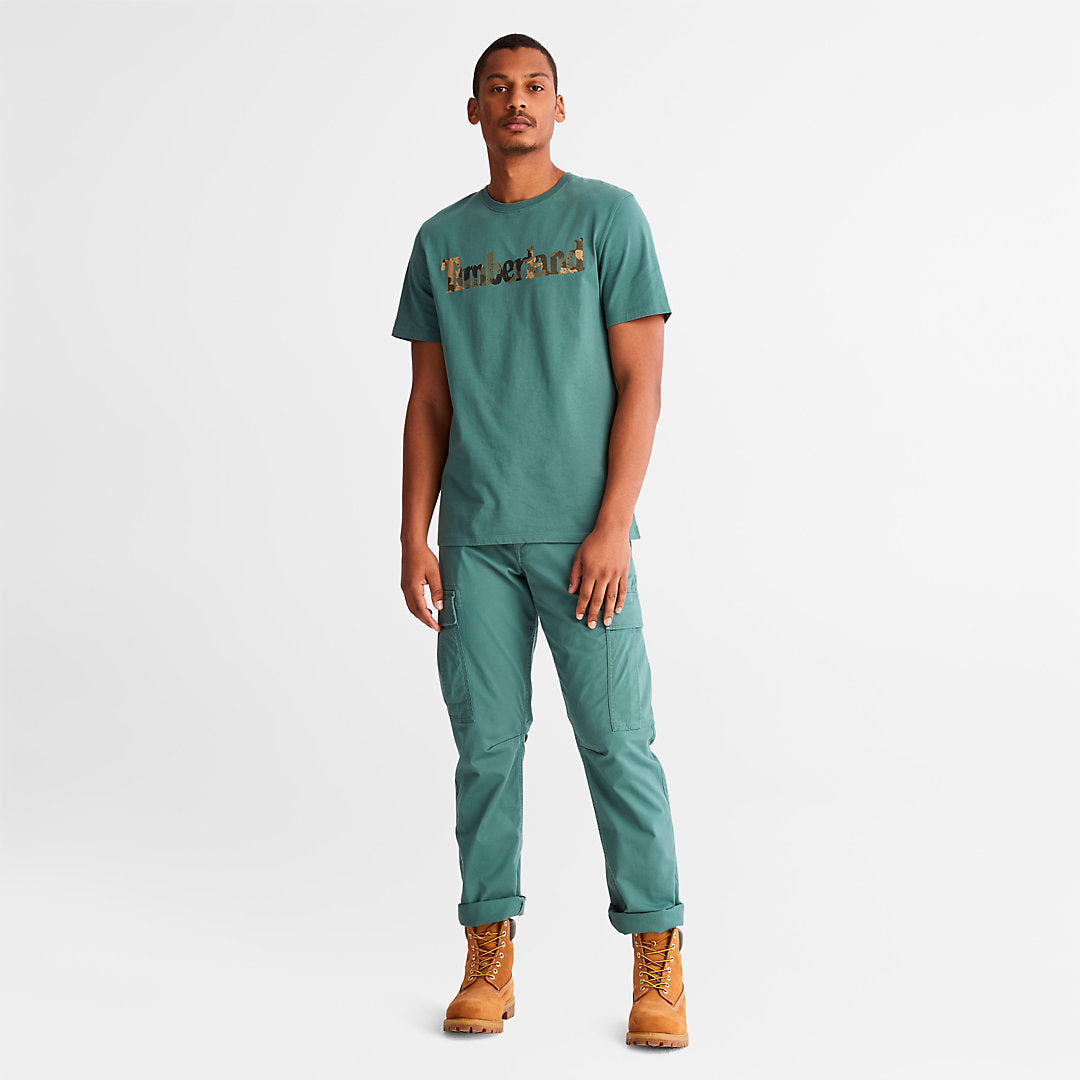 Timberland Mens Camo-Logo T-Shirt for Men in Green