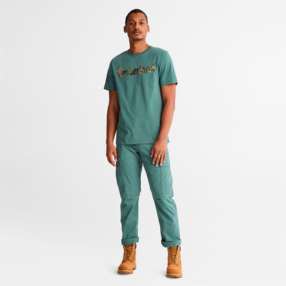 Timberland Mens Camo-Logo T-Shirt for Men in Green