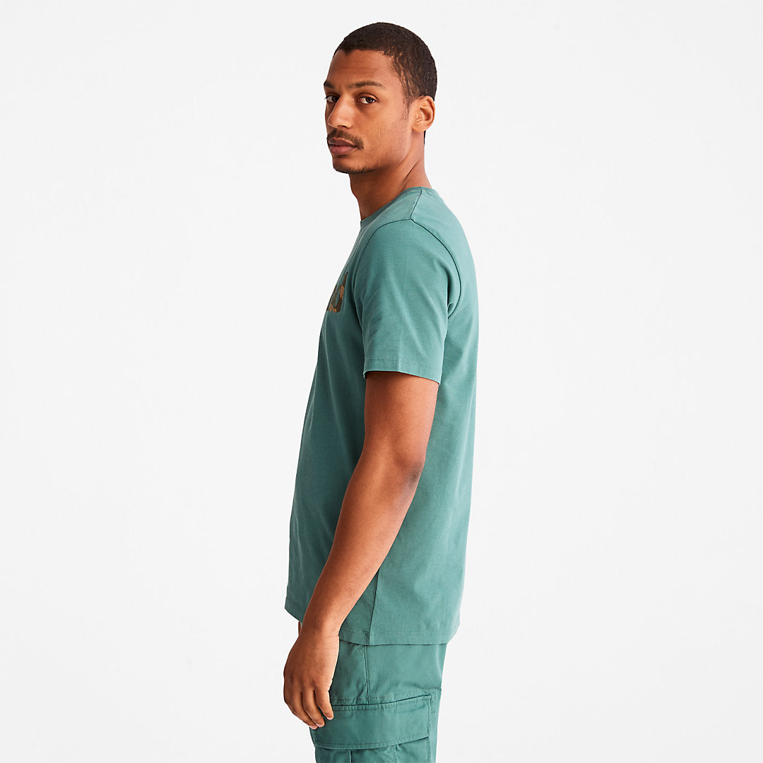 Timberland Mens Camo-Logo T-Shirt for Men in Green