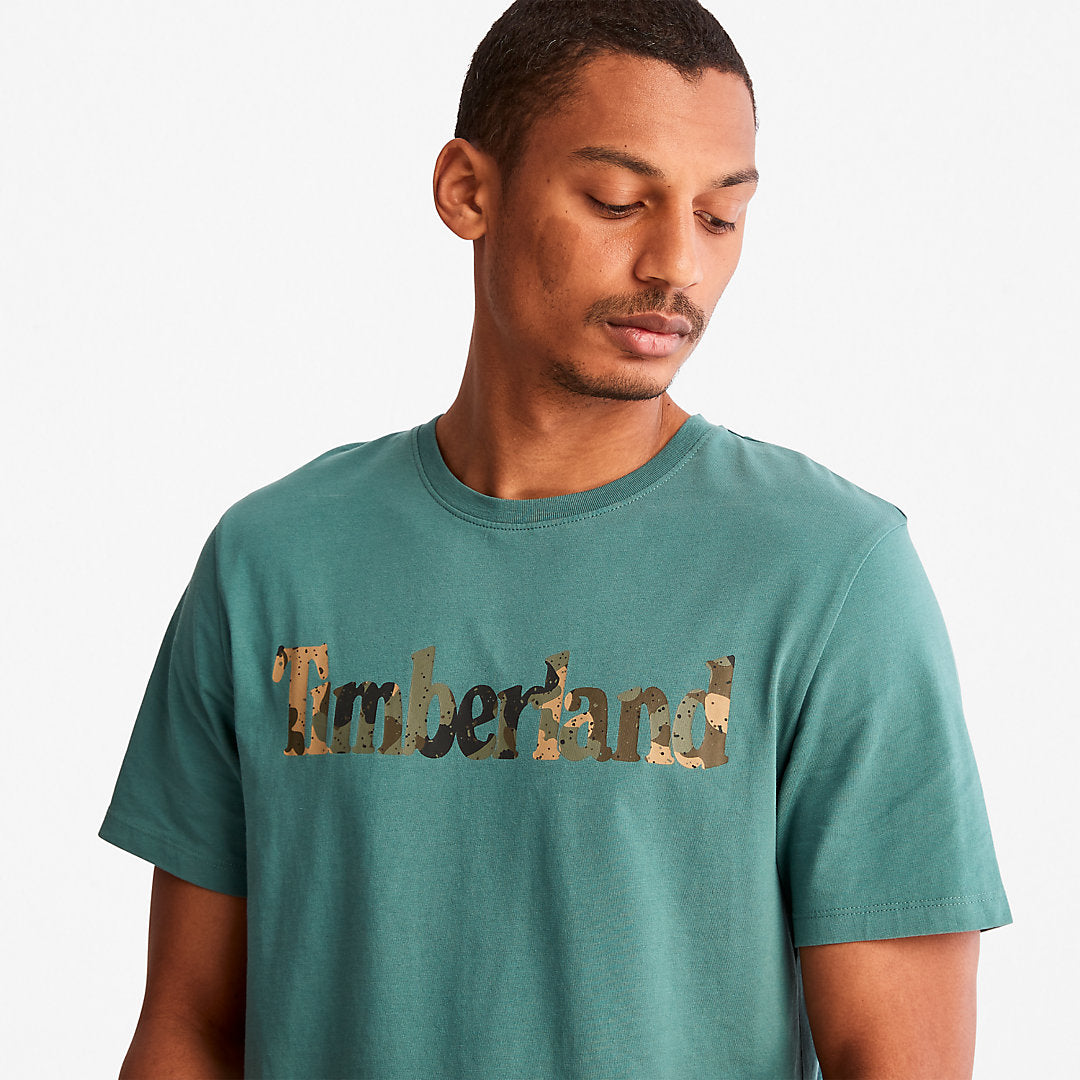 Timberland Mens Camo-Logo T-Shirt for Men in Green