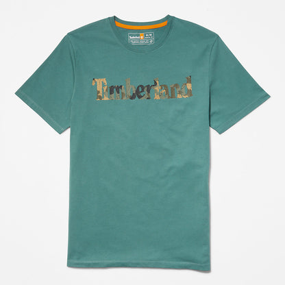 Timberland Mens Camo-Logo T-Shirt for Men in Green