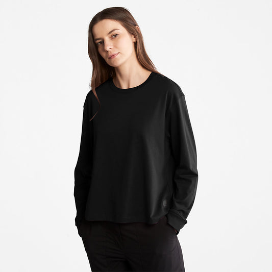 Timberland Womens Anti-Odour Supima® Cotton Long-sleeved T-Shirt for Women in Black