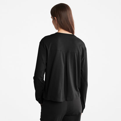 Timberland Womens Anti-Odour Supima® Cotton Long-sleeved T-Shirt for Women in Black