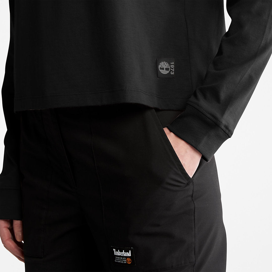 Timberland Womens Anti-Odour Supima® Cotton Long-sleeved T-Shirt for Women in Black