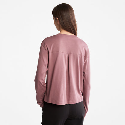 Timberland Womens Anti-Odour Supima® Cotton Long-sleeved T-Shirt for Women in Dark Pink