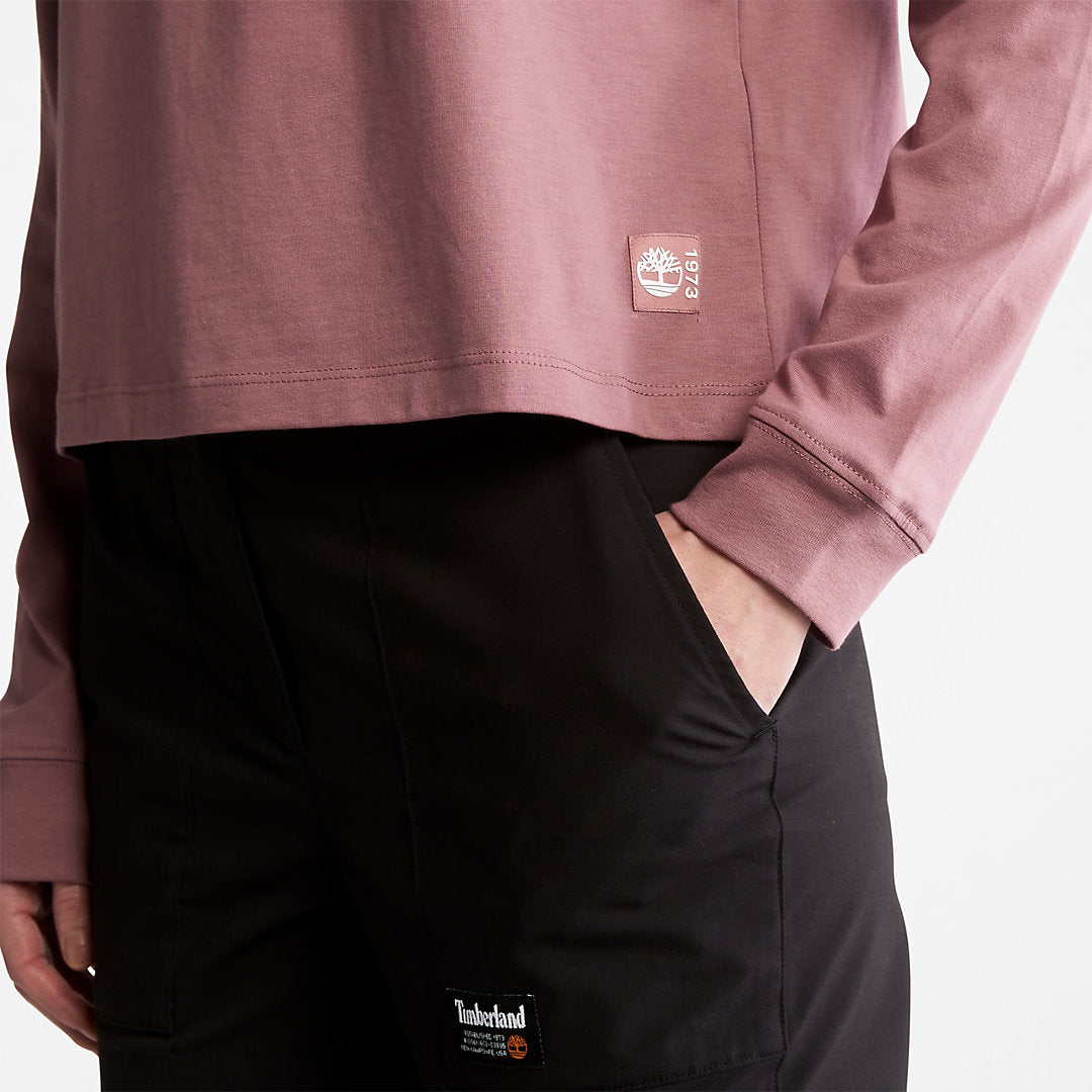 Timberland Womens Anti-Odour Supima® Cotton Long-sleeved T-Shirt for Women in Dark Pink