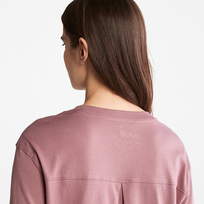 Timberland Womens Anti-Odour Supima® Cotton Long-sleeved T-Shirt for Women in Dark Pink