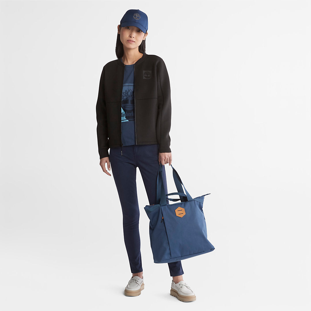 Timberland Womens Logo Graphic T-Shirt for Women in Blue