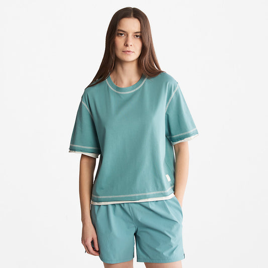 Timberland Womens Anti-Odour Supima® Cotton T-Shirt for Women in Teal