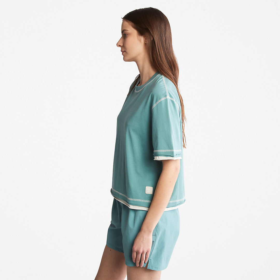 Timberland Womens Anti-Odour Supima® Cotton T-Shirt for Women in Teal