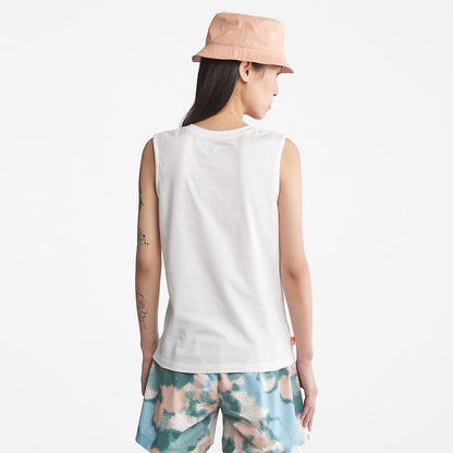 Timberland Womens Logo Tank Top for Women in White