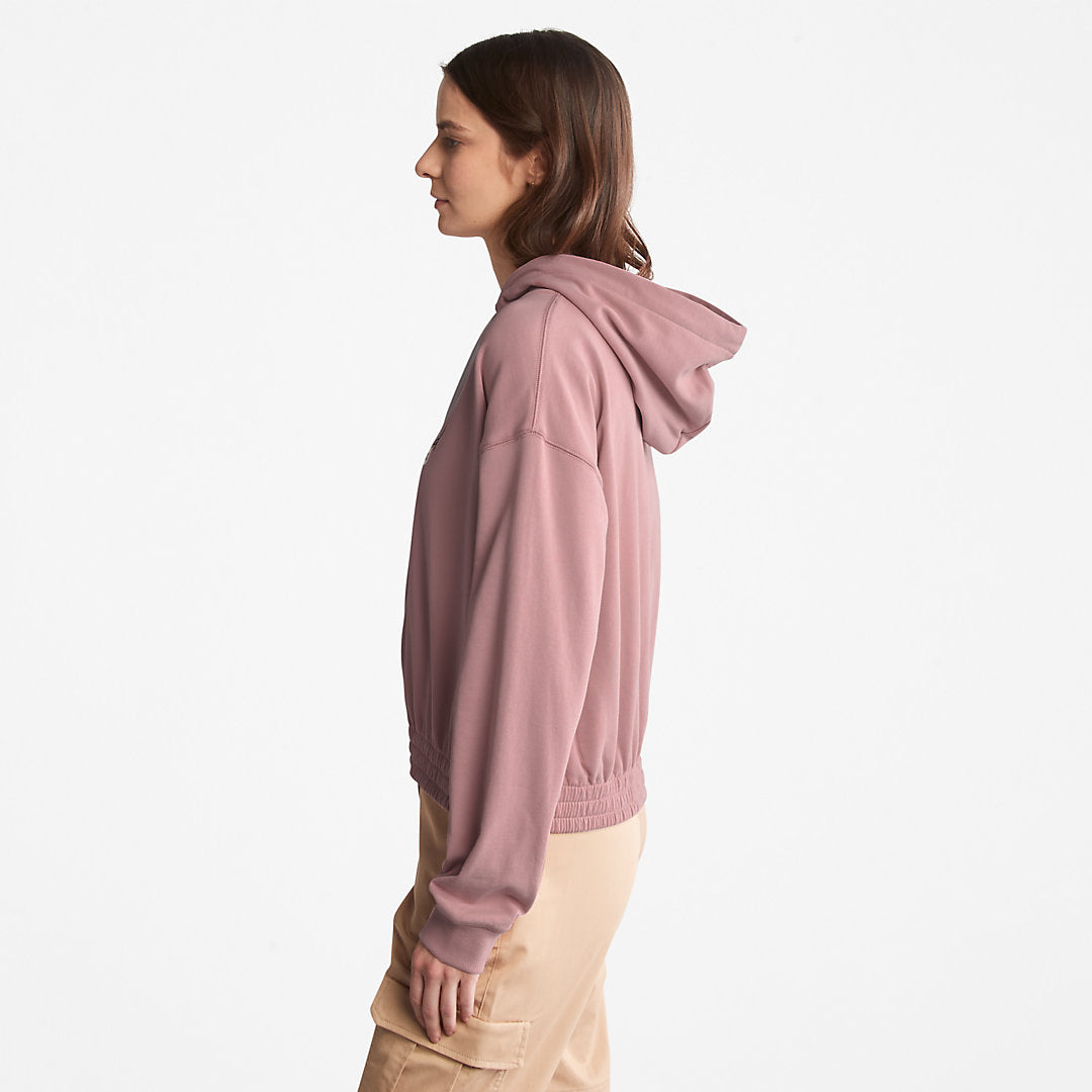 Timberland Womens Established 1973 Logo Hoodie for Women in Pink