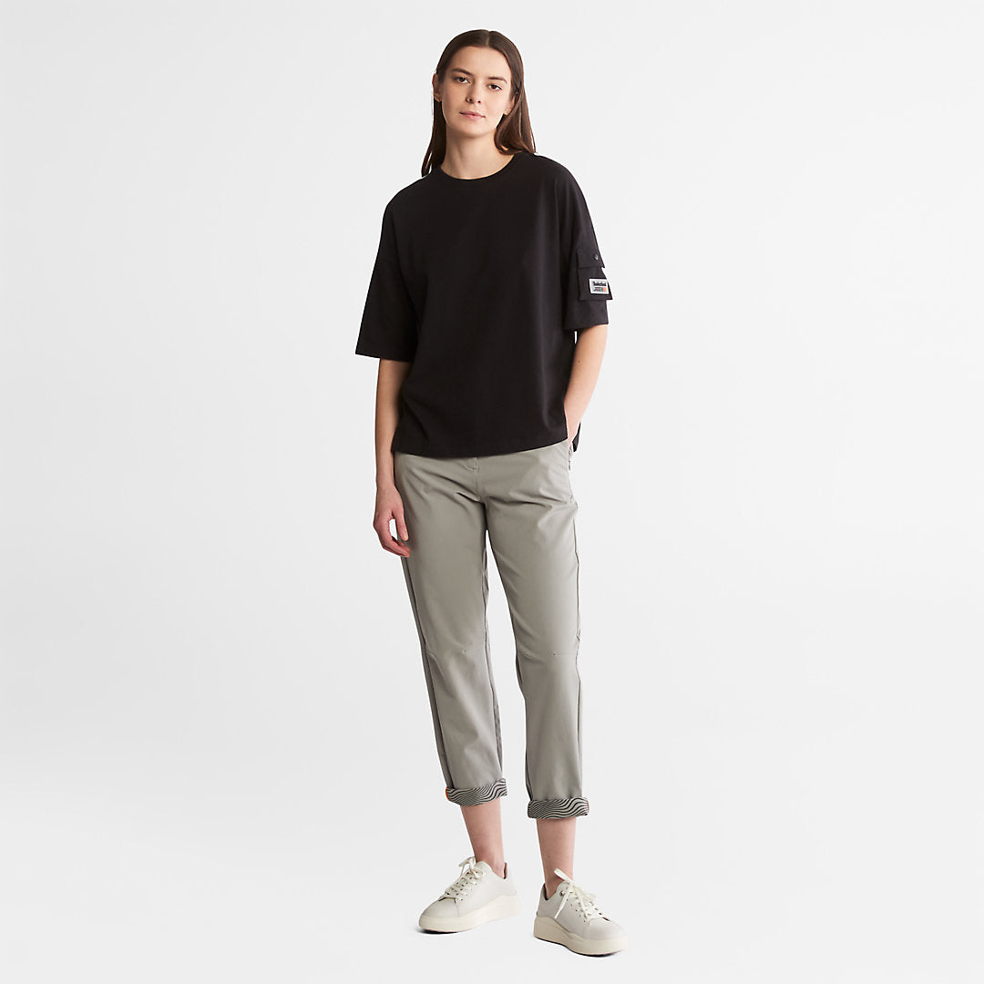 Timberland Womens Progressive Utility Pocket T-Shirt for Women in Black
