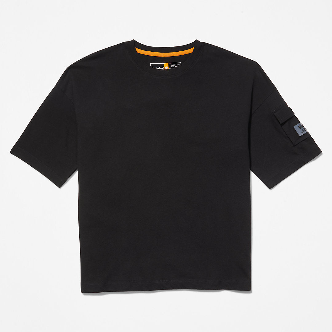 Timberland Womens Progressive Utility Pocket T-Shirt for Women in Black