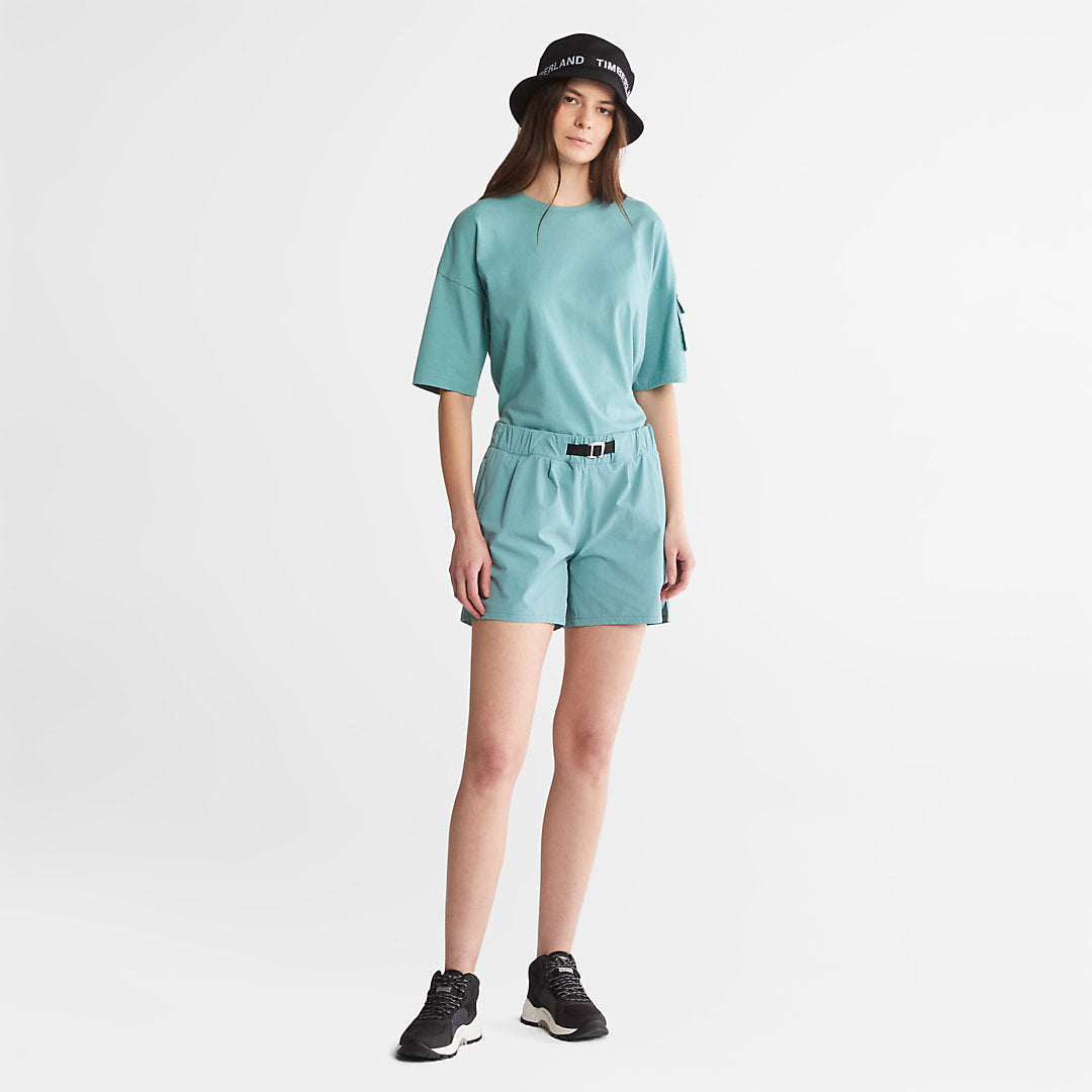 Timberland Womens Progressive Utility Pocket T-Shirt for Women in Teal