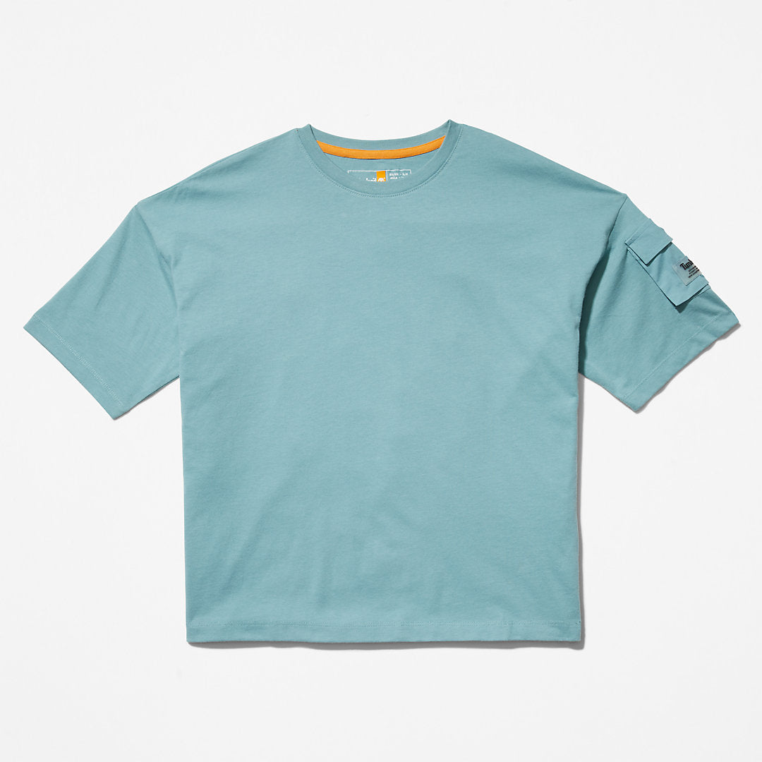 Timberland Womens Progressive Utility Pocket T-Shirt for Women in Teal