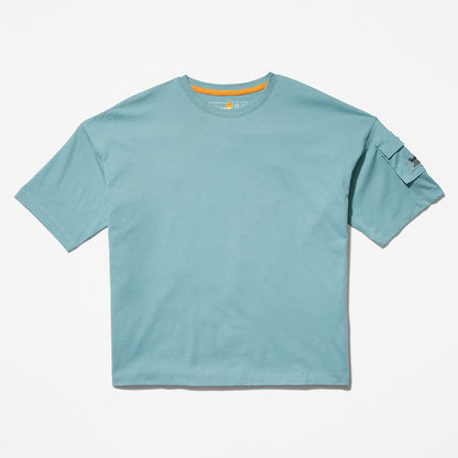Timberland Womens Progressive Utility Pocket T-Shirt for Women in Teal
