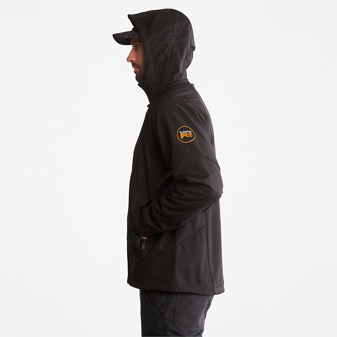 Timberland Mens Timberland PRO® Power Zip Hooded Softshell Jacket for Men in Black