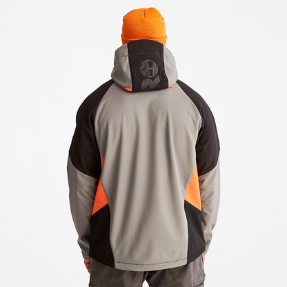 Timberland Mens Timberland PRO® Power Zip Hooded Softshell Jacket for Men in Grey