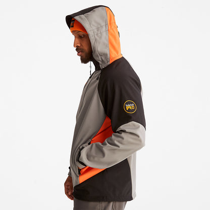 Timberland Mens Timberland PRO® Power Zip Hooded Softshell Jacket for Men in Grey