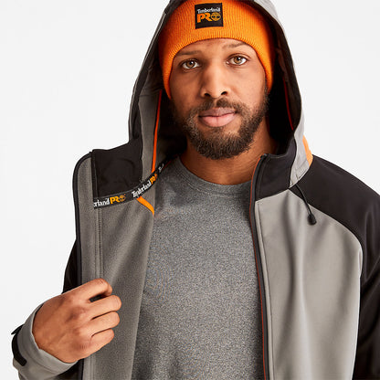 Timberland Mens Timberland PRO® Power Zip Hooded Softshell Jacket for Men in Grey