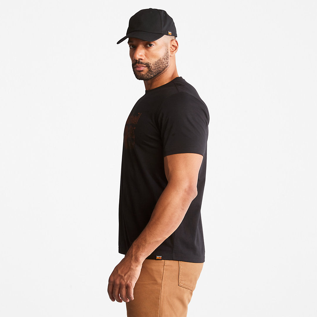 Timberland Mens Timberland PRO® Textured Graphic T-Shirt for Men in Black