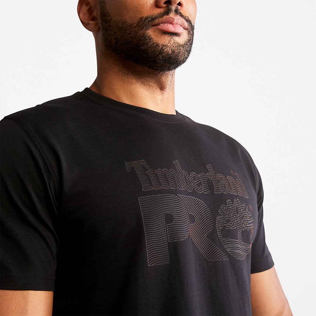 Timberland Mens Timberland PRO® Textured Graphic T-Shirt for Men in Black