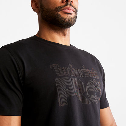 Timberland Mens Timberland PRO® Textured Graphic T-Shirt for Men in Black