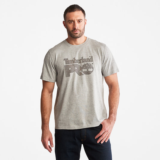 Timberland Mens Timberland PRO® Textured Graphic T-Shirt for Men in Grey