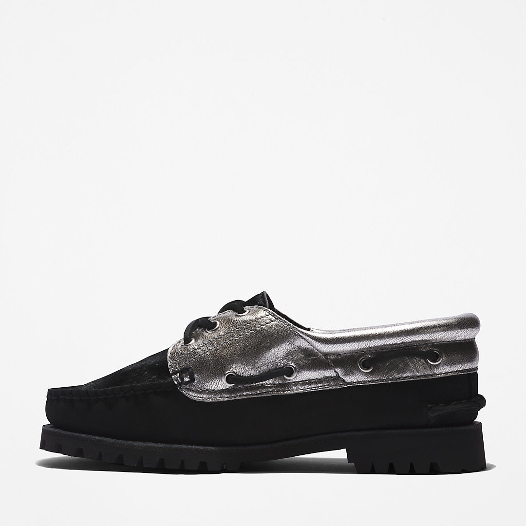 Timberland Womens Timberland® Noreen 3-Eye Boat Shoe for Women in Silver