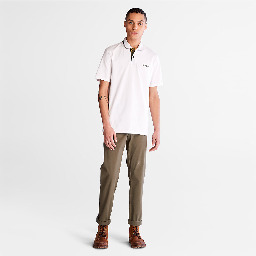 Timberland Mens Outdoor Heritage Polo Shirt for Men in White