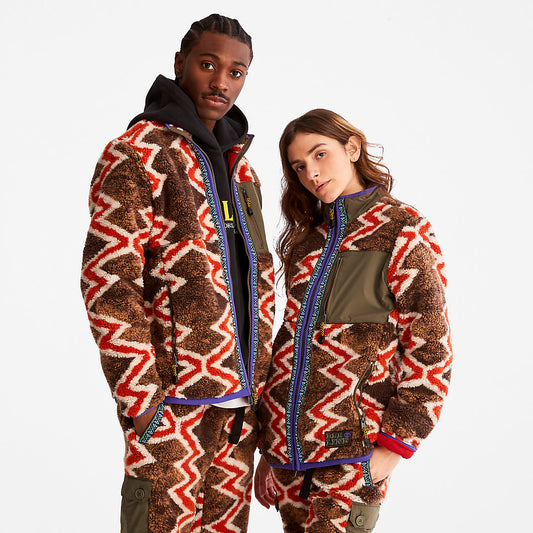 Timberland Mens Bee Line x Timberland® Fleece Jacket in Red