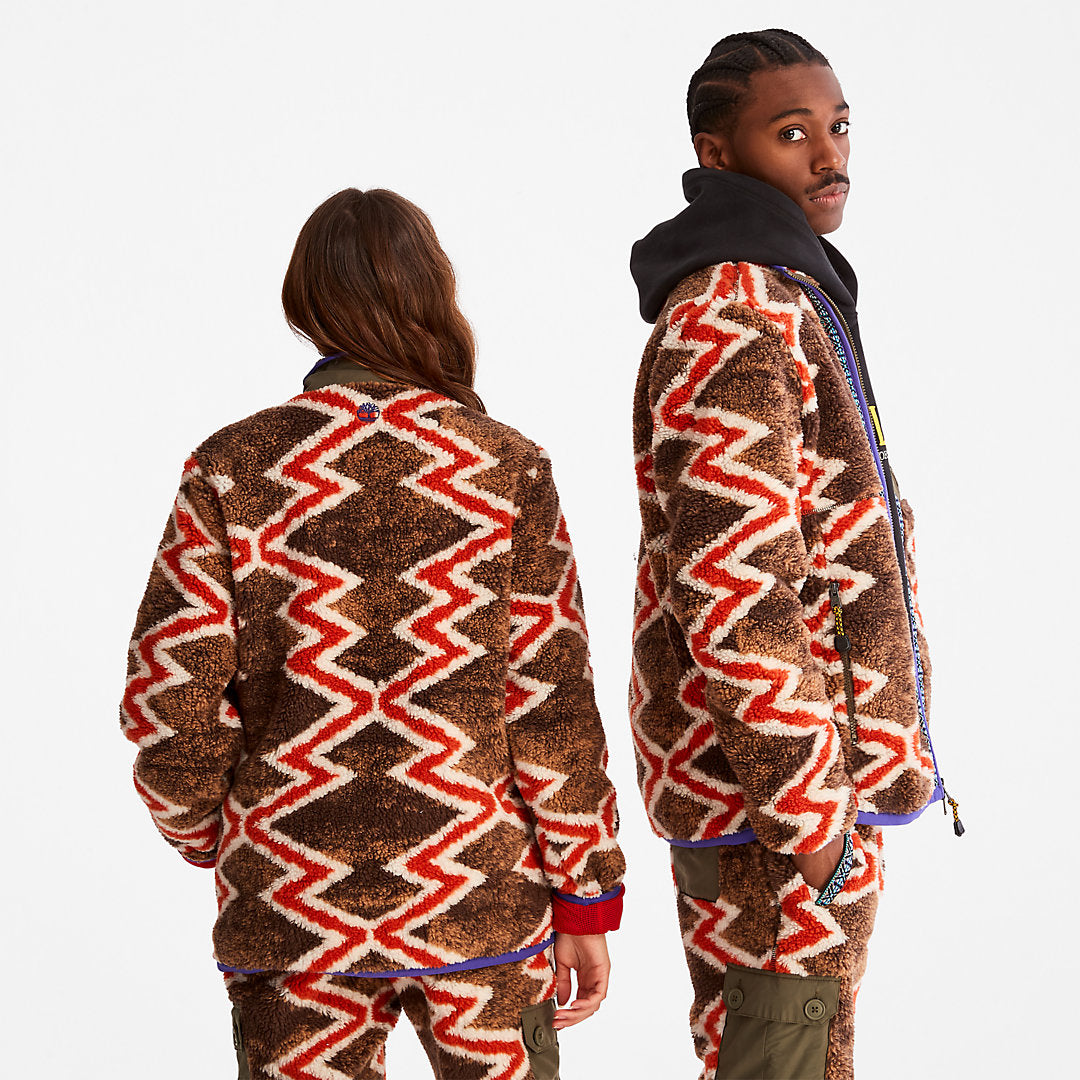 Timberland Mens Bee Line x Timberland® Fleece Jacket in Red