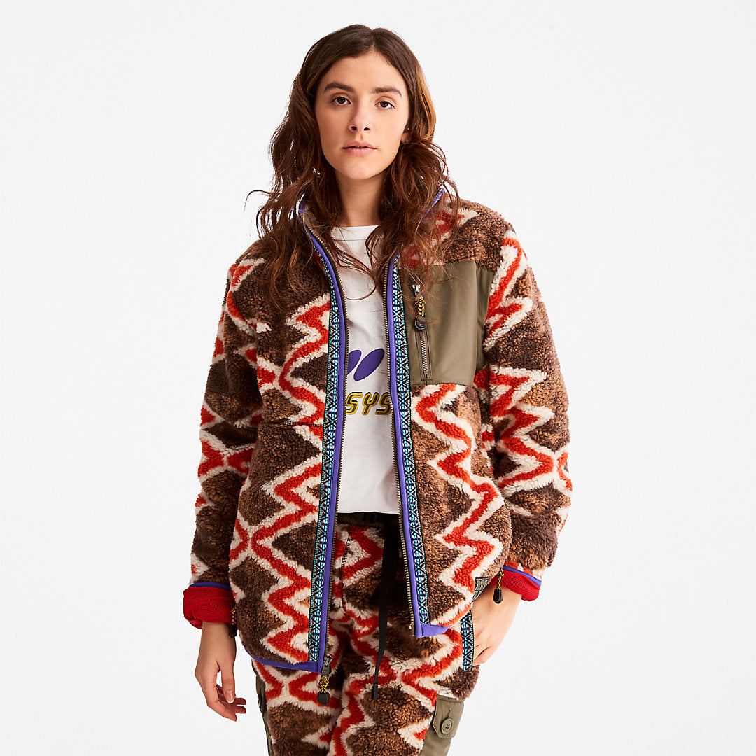 Timberland Mens Bee Line x Timberland® Fleece Jacket in Red