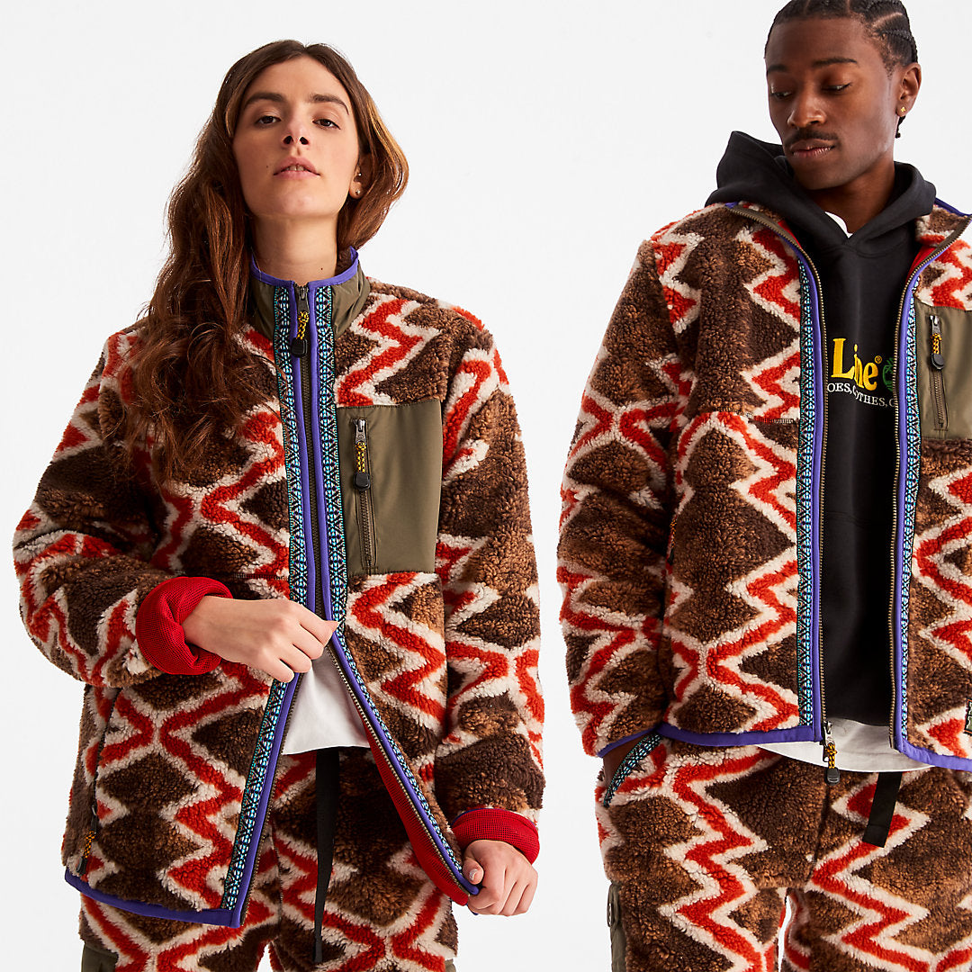 Timberland Mens Bee Line x Timberland® Fleece Jacket in Red