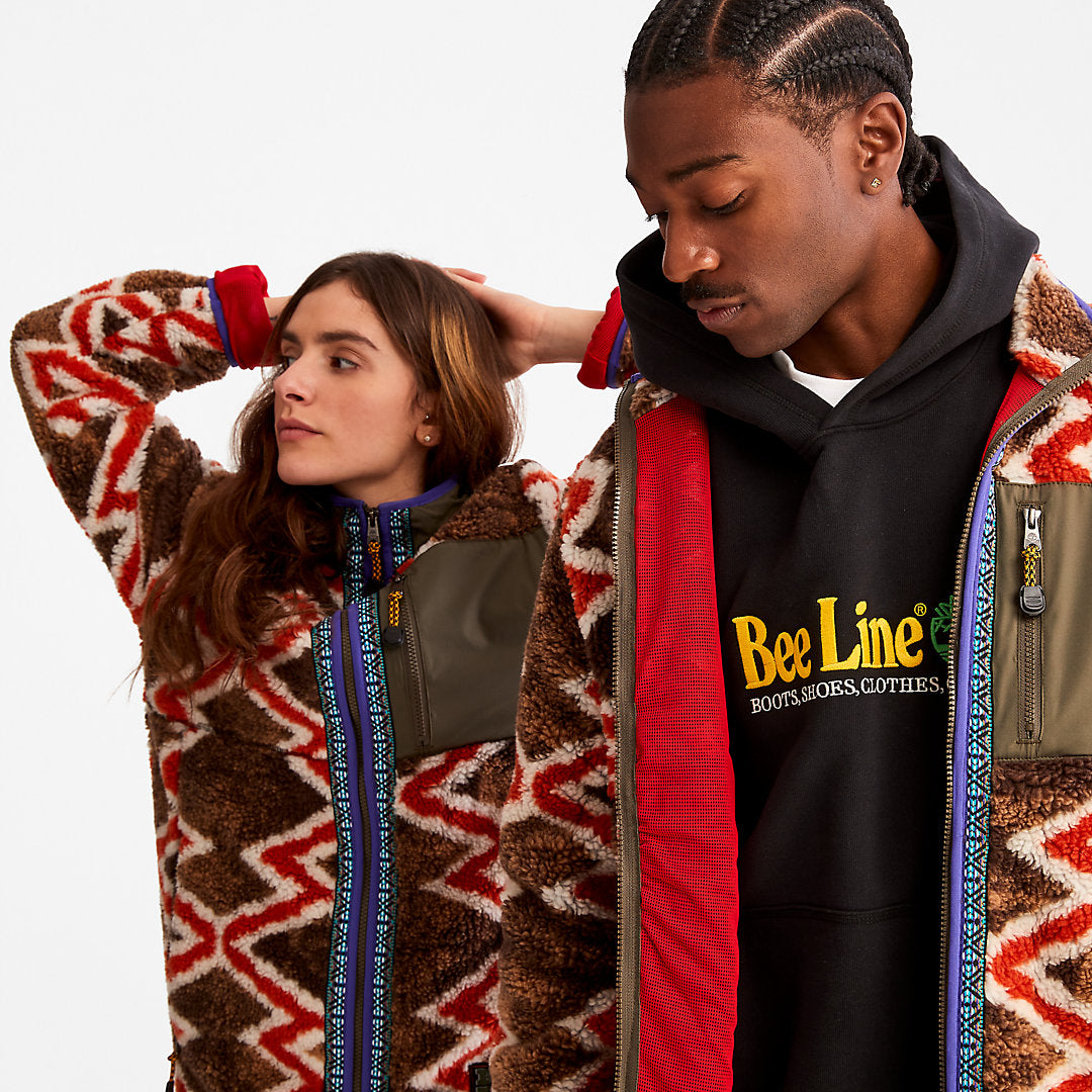 Timberland Mens Bee Line x Timberland® Fleece Jacket in Red