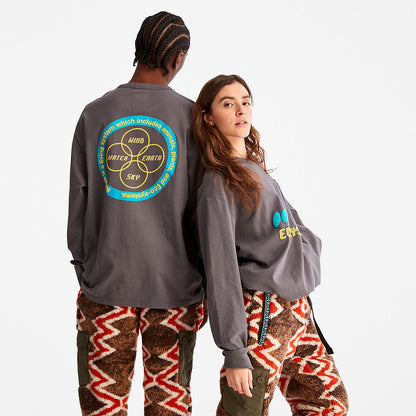 Timberland Mens Bee Line x Timberland® Long-sleeved T-Shirt in Grey