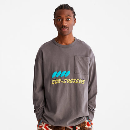 Timberland Mens Bee Line x Timberland® Long-sleeved T-Shirt in Grey