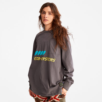 Timberland Mens Bee Line x Timberland® Long-sleeved T-Shirt in Grey