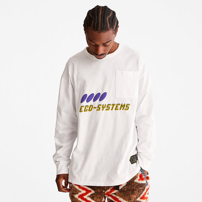 Timberland Mens Bee Line x Timberland® Long-sleeved T-Shirt in White